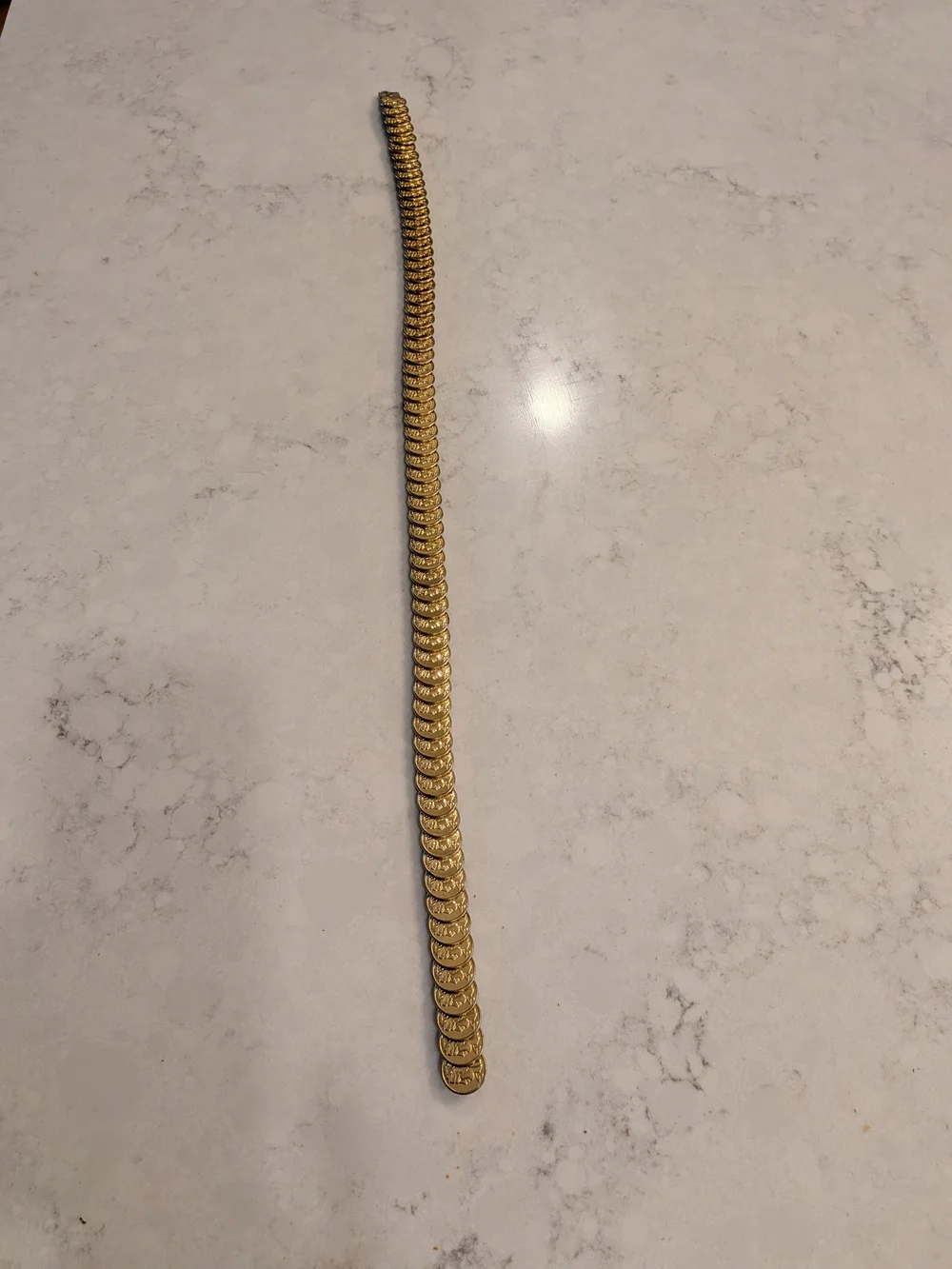 Gold Tone Coin Link Belt - Statement Chain From 24